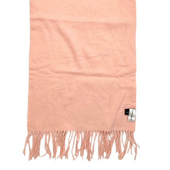 GIORGIO ARMANI Luxury Designer Vintage Logo Embroidered Pink Wool Scarf - Picture 9 of 16